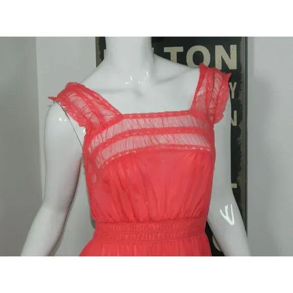 Luxite Nightgown Size 34 Medium‎ Pink Vintage 1940’s Art Deco LINGERIE Milk Maid
